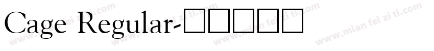 Cage Regular字体转换
